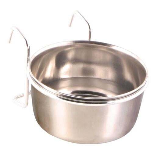 Bļoda putniem - Trixie Stainless Steel Bowl with Holder, 300ml*9cm