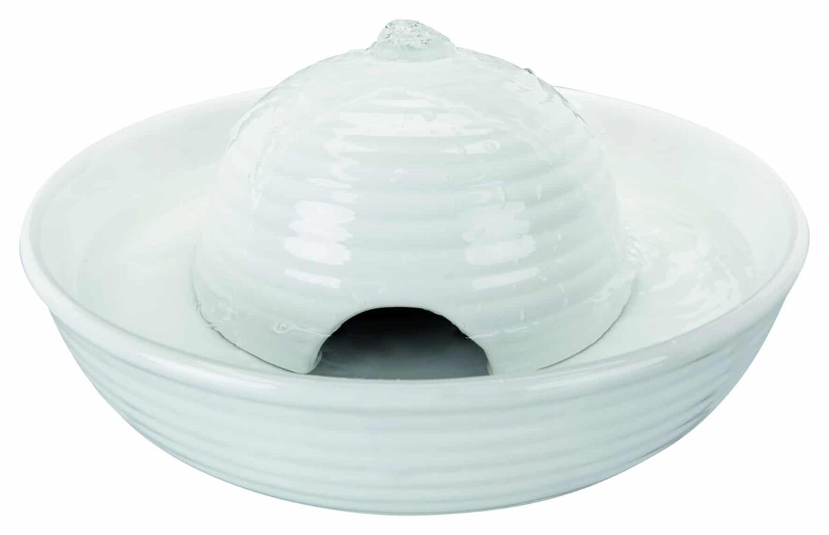 Automātiskā dzirdne dzīvniekiem : Trixie Vital Flow Mini drinking fountain, ceramic, 0.8 l/ø 24 × 10 cm, white