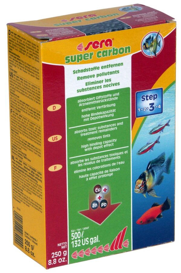 Aktīvā ogle akvārijam - Sera Super Carbon 250g