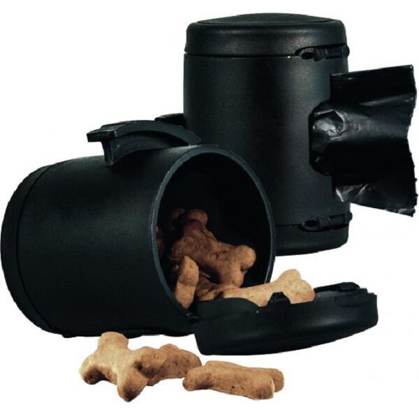 Maisiņi dzīvnieku ekskrementu savākšanai Trixie Flexi Multibox, ø 5 × 7 cm, 1 roll of 20 bags, black.