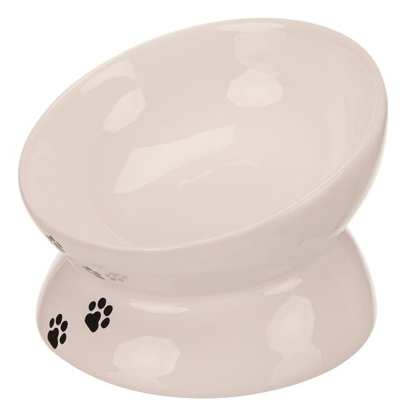 Bļoda kaķiem - Trixie Double Bowl, 2*0.2l/11cm, white