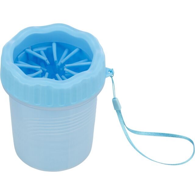Ķepas tīrītājs Trixie Paw cleaner, silicone/PP, S–M, blue