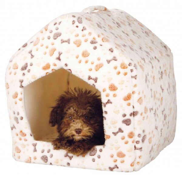 Guļvieta suņiem - Trixie Lingo cuddly cave, 40 × 45 × 40 cm, white/beige