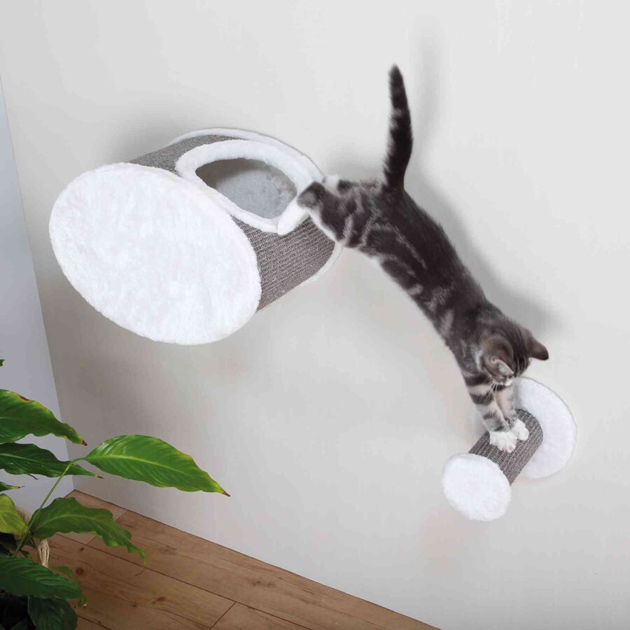 Nagu asināmais kaķiem - Trixie Climbing step for wall mounting, ø 18 × 22 cm, cream
