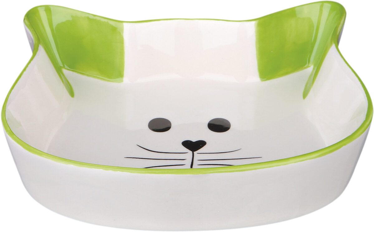 Keramiskā bļoda kaķiem - Trixie Ceramic bowl cat face, 0.25 l/12 cm