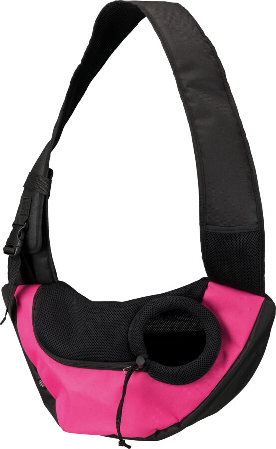 Soma suņu pārvadāšanai - Trixie Sling Front Bag, 50 × 25 × 18 cm, pink/black