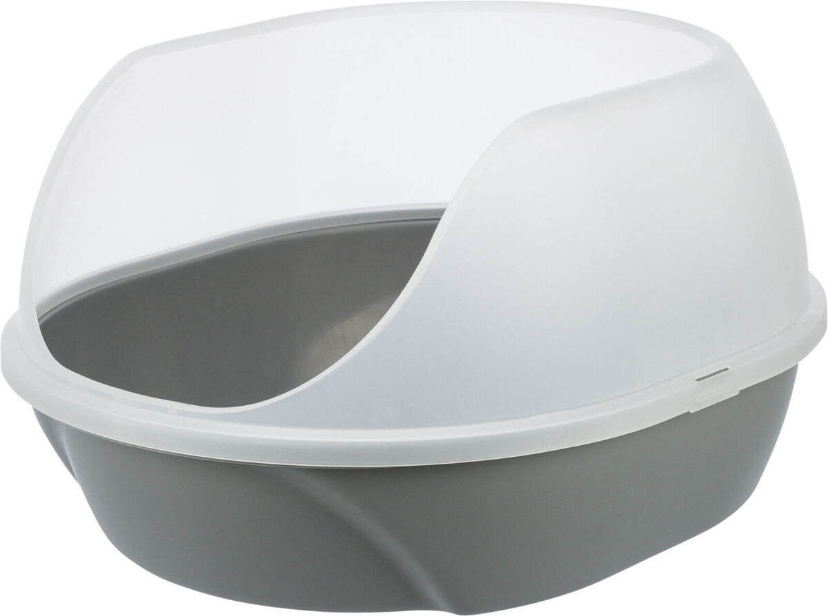 Kaķu tualete ar augstām apmalēm 48 × 30 × 58 cm : Trixie Simao cat litter tray, high rim, , grey
