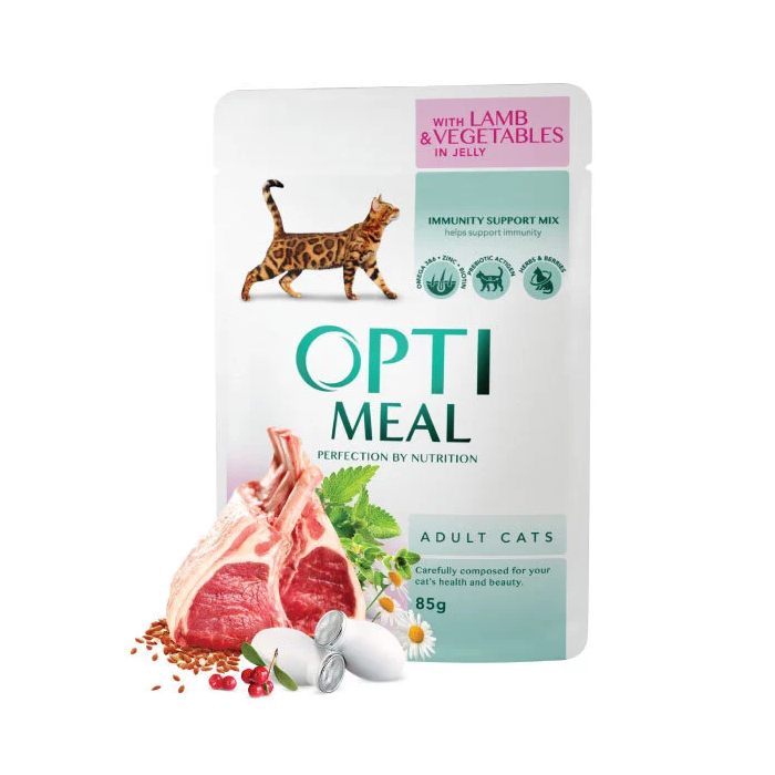 OPTIMEAL™ pilnvērtīga konservu barība pieaugušiem kaķiem