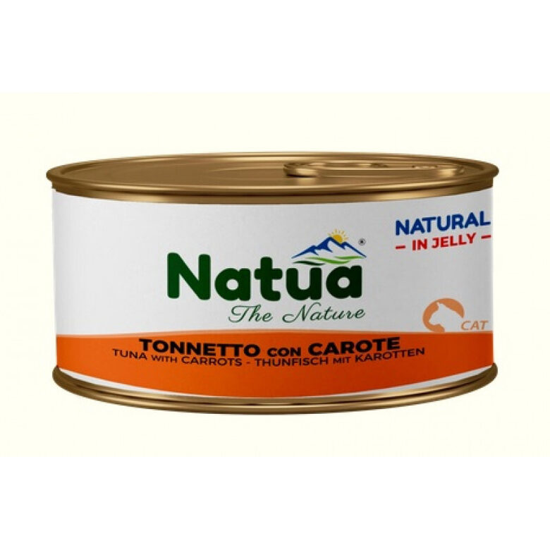 Natua Cat Tuna with Carrots Jelly, 85g - тунец и морковь в желе