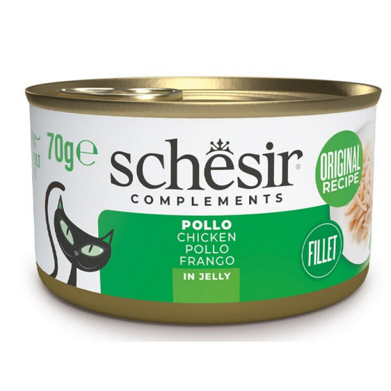 Schesir Cat Chicken in Jelly, 70g - дополнительное питание - курица в желе