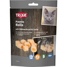 Лакомства для кошек — Trixie Premio Rolls with Chicken Breast & Salmon, 50 г
