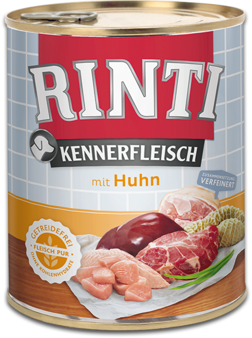RiNTI Huhn 800g - консервы для собак с курицей
