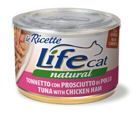 LIFE CAT Natural TUNA with CHICKEN HAM 150g - konservi kaķiem 