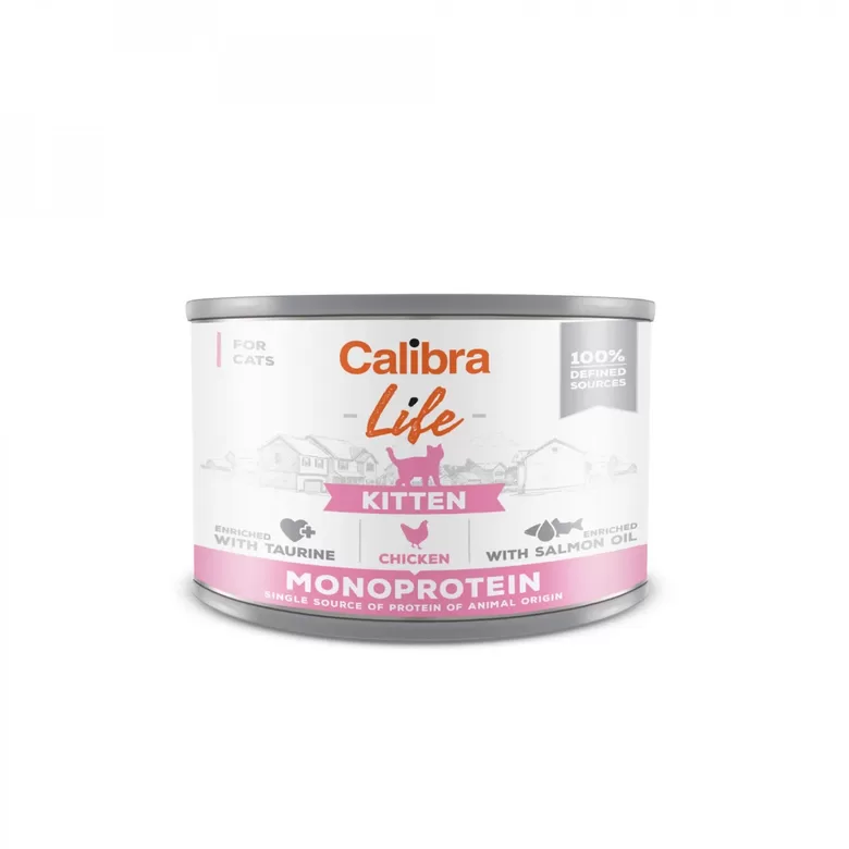 Calibra Cat Life Kitten Chicken 200g - монопротеиновые консервы для котят (курица)