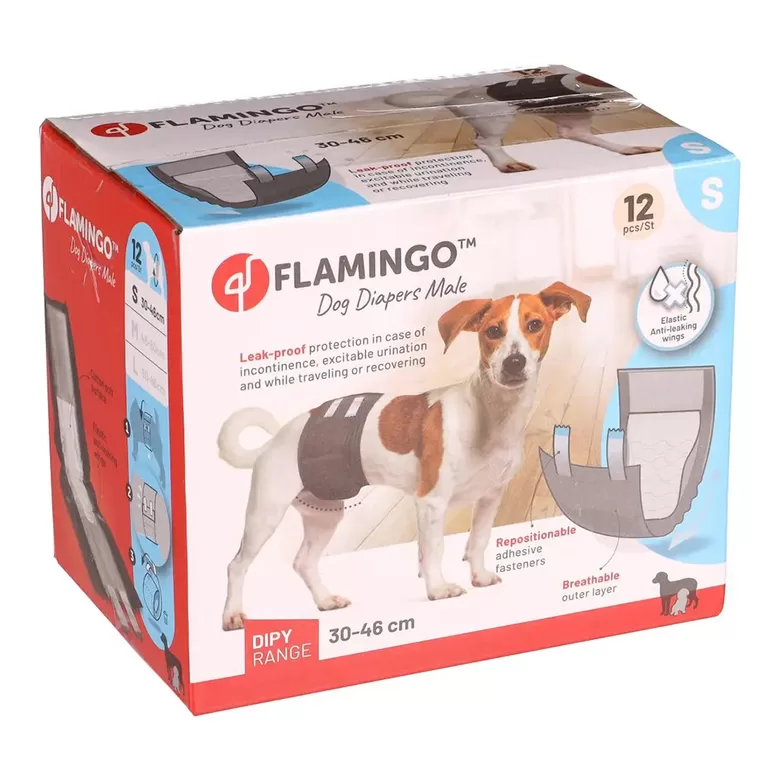 Flamingo autiņbiksītes suņiem For Male S 30-46cm 12gb.