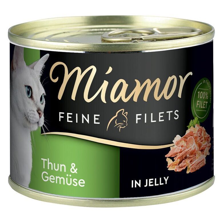 Miamor Feine Fillets 185g - Кусочки филе в желе, тунец и овощи