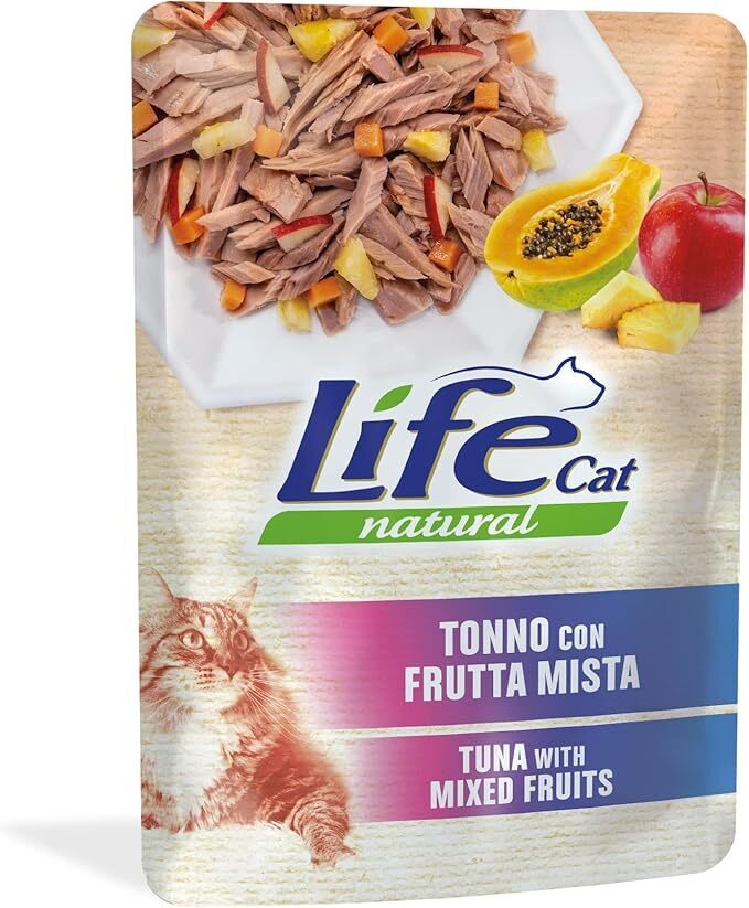 LIFE CAT NATURAL TUNA WITH MIXED FRUITS 70G