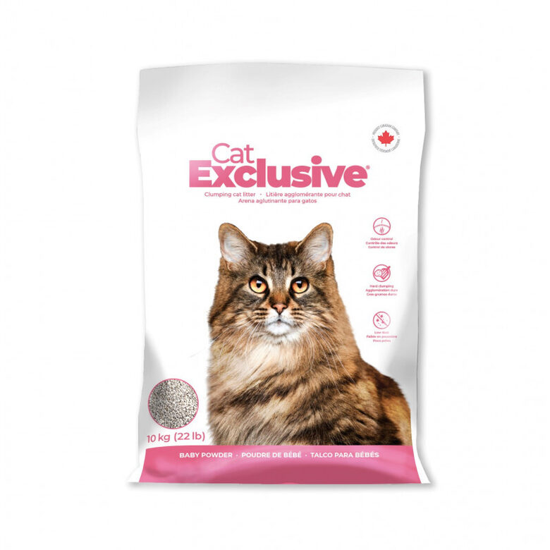 Cat Exclusive Baby Powder, 10kg - cementējošās smiltis ar bērnu pūdera aromātu
