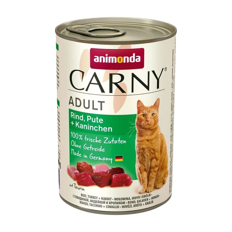 Animonda Carny Adult (говядина, индейка, кролик), 400г - консервы для кошек 