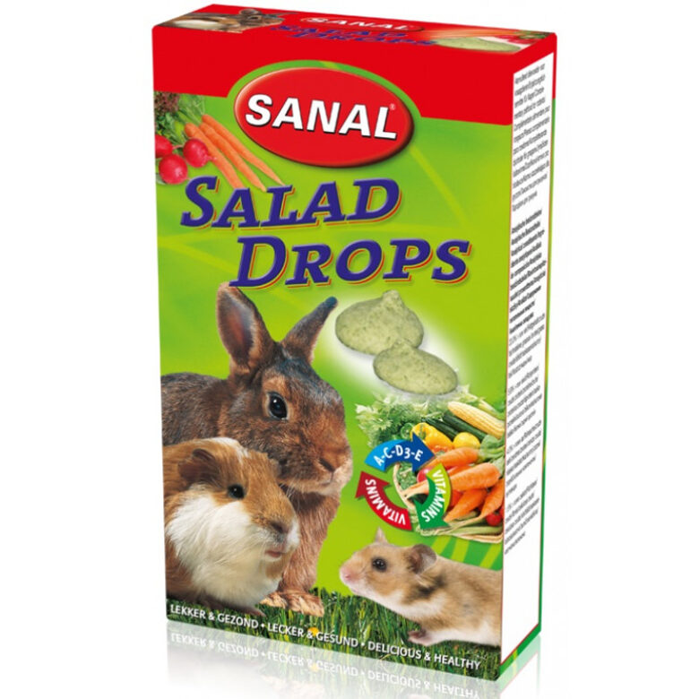 Sanal Salad Drops, 45g - мультивитаминное лакомство с овощами для грызунов