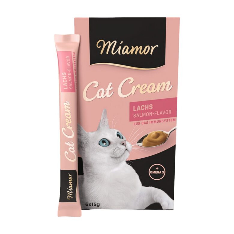 Miamor Lasch Cream gardums kaķiem ar lasi un Omega3 15g x 6 - Speciāls krēms ar lasi