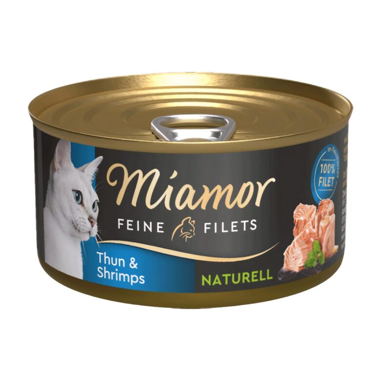 Miamor Feine Filets Naturelle Tuna and Shrimps, 80 g