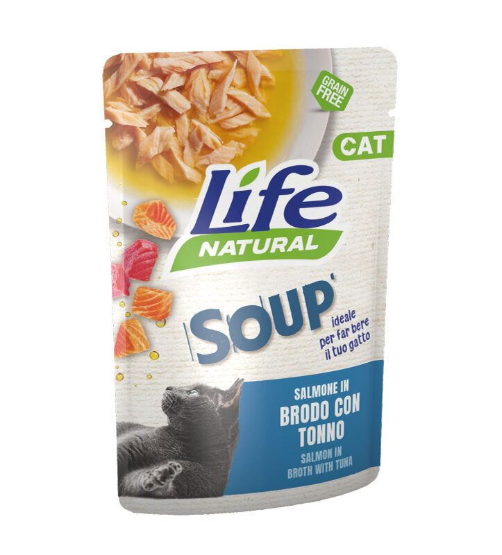 Life Cat Natural Soup with Salmon in broth with Tuna 60g
