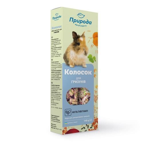 PRIRODA Multivitamin Sticks 140g (2*70g) - graudu nūjiņas grauzējiem