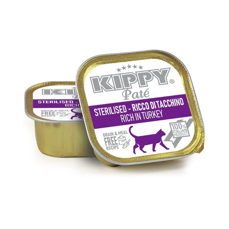  KIPPY Cat Pate Sterilised with Turkey 90g - Pastēte sterilizētiem kaķiem ar tītaru