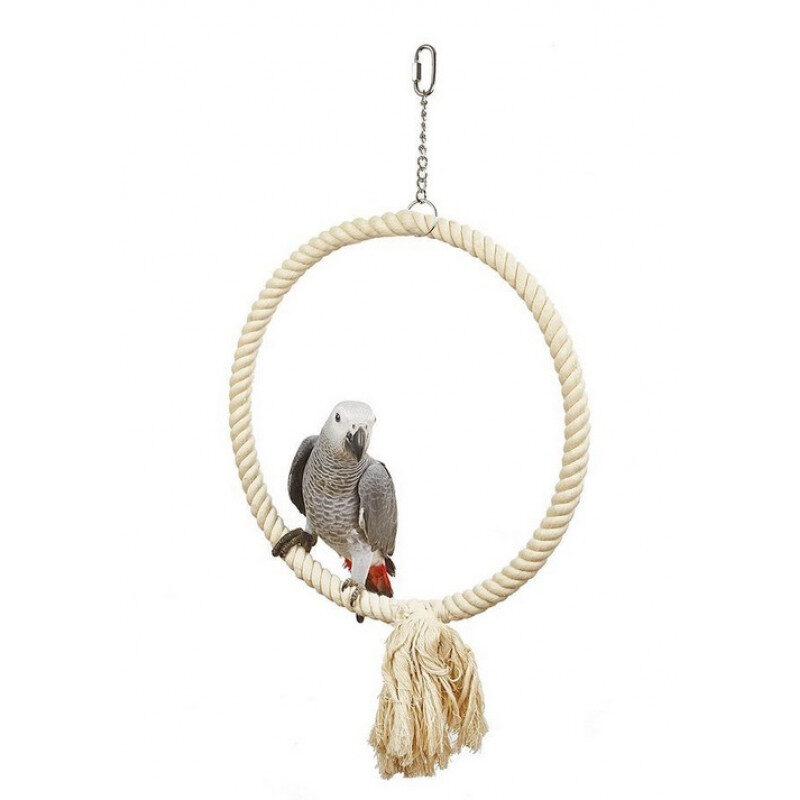 Duvo Plus Ring Swing, 30cm - riņķis-šūpoles vidējiem un lieliem papagaiļiem