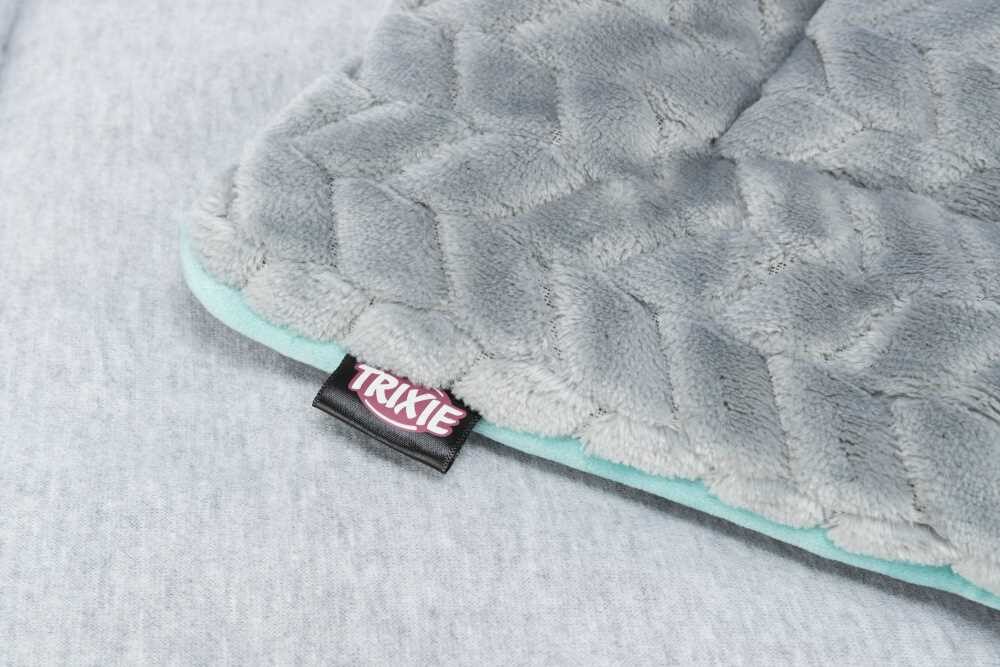 Paklājs, guļvieta dzīvniekiem Trixie Junior lying mat, square, 70 × 50 cm, light grey/mint