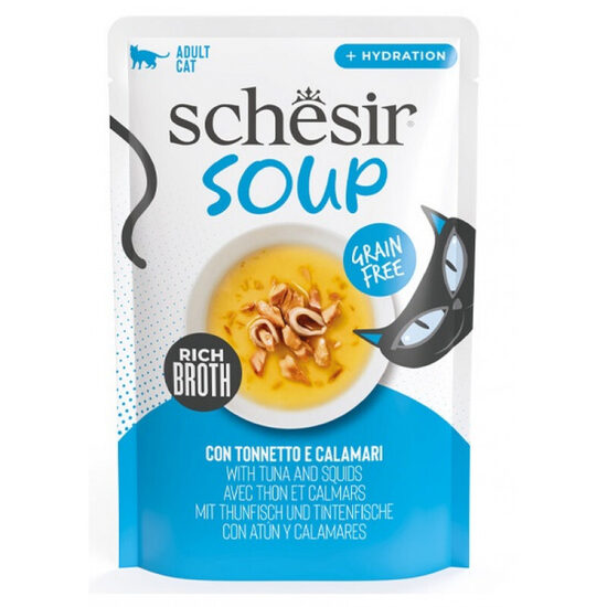 Schesir Cat Tuna and Squid Soup, 40g - tunča un kalmāru zupa