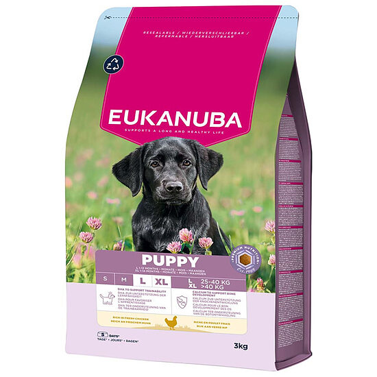 Сухой корм для щенков — Eukanuba Puppy Large Chicken, 3 кг  Код товара: 113337