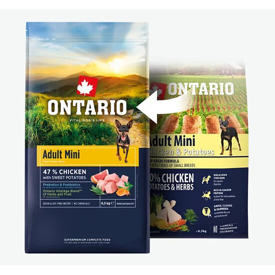 Sausa barība suņiem - Ontario Adult Mini Chicken & Sweet Potatoes 6,5kg