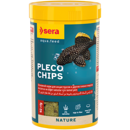 Barība plānu čipsu veidā samiem - Sera Pleco Chips 250 ml (92g)