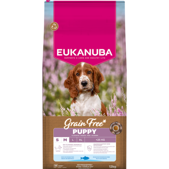 Eukanuba Puppy & Junior Small & Medium GRAIN FREE OCEAN FISH 12 kg