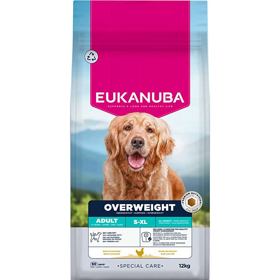 Сухой корм для собак — Eukanuba Adult Overweight, 12 кг  Код товара: 113862