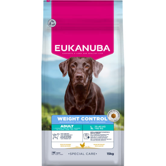 Сухой корм для собак — Eukanuba Adult Large Weight Control Chicken, 15 кг   Код товара: 113870