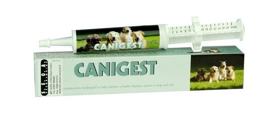 Canigest 30 ml pasta Probiotiku pasta suņu un kaķu zarnu un gremošanas trakta darbības veicināšanai