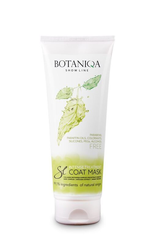 Botaniqa Show Line Intense Treatment Coat Mask 250ml - maska spalvai ar keratīnu. 99,1% dabīgas izcelsmes sastāvdaļas