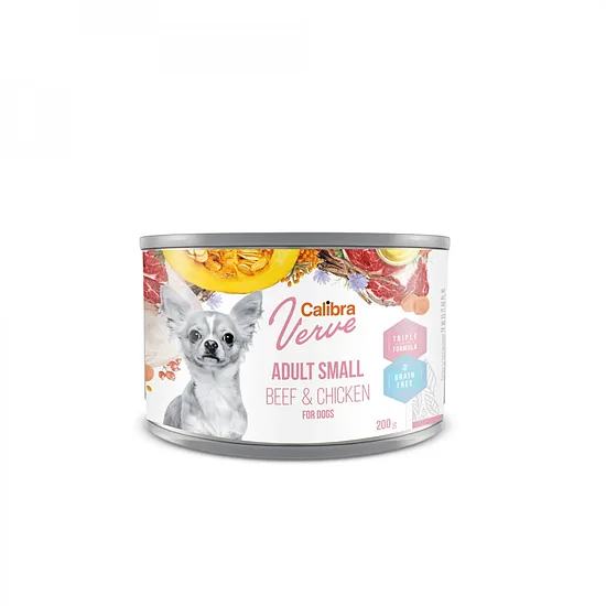 Calibra Dog Verve GF Взрослая Маленькая Говядина&Курица 200г