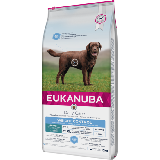Сухой корм для собак — Eukanuba Adult Large Chicken Light, 15 кг  Код товара: 100332
