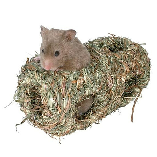 Аксессуар для грызунов: Trixie Grass Nest: соломенный домик, 10*19 см