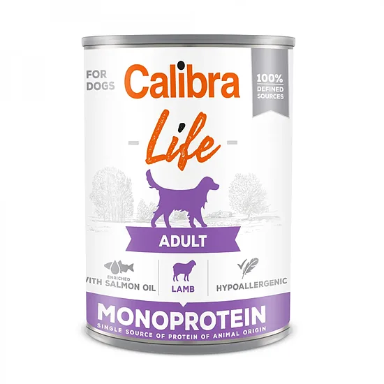 Calibra Dog Life Pieaugušajiem Jērs 400 g