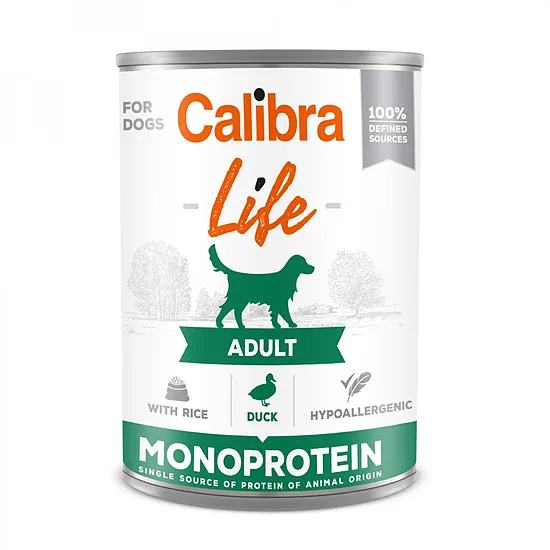 Calibra Dog Life Pieaugušajiem pīle ar rīsiem 400g