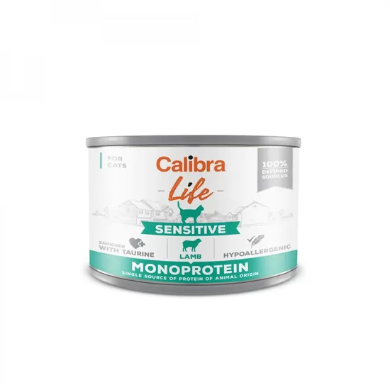 Calibra Cat Life Sensitive Lamb 200g - monoproteīna konservi kaķiem (jērs)