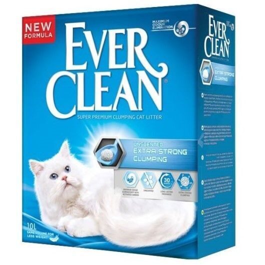EverClean Extra Strong Clumping Unscented 10 L - Цементирующий песок для кошачьих туалетов