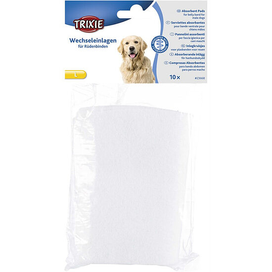 Гигиенические подкладки для собак - Trixie Pads for belly band for male dogs, L, 10 gab.