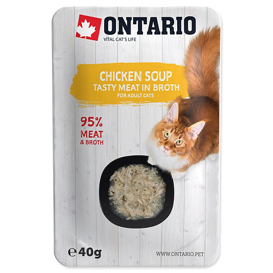 Консервы для кошек – Ontario Soup Adult Chicken with Vegetables, 40 г