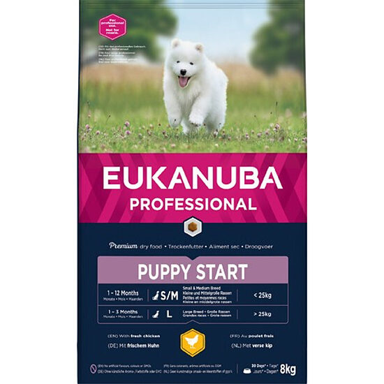 Сухой корм для щенков — Eukanuba All Puppy Start Chicken, 8 кг   Код товара: 112573